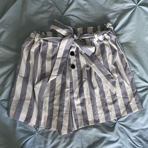 Striped High-Waisted Shorts